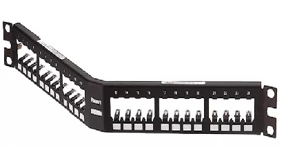 Patch Panel Categoria 6A Panduit Modular y Angular de 24 puertos